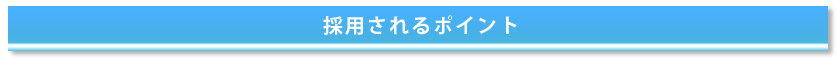 採用されるポイント